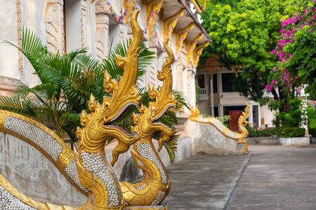 Buddist temple Vat Haysoke in Vientiane. Laos. Asia.の写真素材