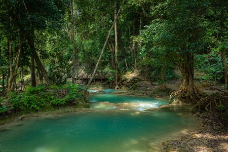 Tad Sae Waterfall in Luang prabang province, Laosの写真素材
