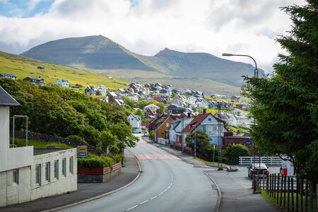 Miovagur village, Located On The Faroe Islands, Denmark.