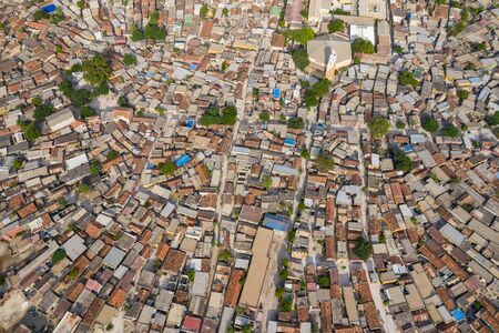 Aerial view of Joal Fadiouth. UNESCO site  Photo made by drone from above. Africa Landscapes.の写真素材