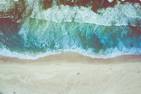 Aerial view of Senegal Atlantic cost. Paradise beach.