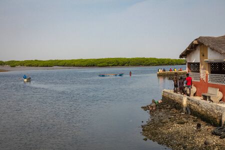JOAL-FADIOUTH, SENEGAL - NOVEMBER15, 2019: View over historic Fadiauth Island. Senegal. West Africa.のeditorial素材