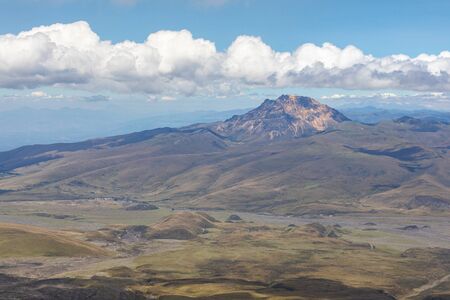 View from Cotopaxi volvcano during trekking trail. Cotopaxi National Park, Ecuador. South America.の写真素材