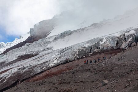 View from Cotopaxi volvcano during trekking trail. Cotopaxi National Park, Ecuador. South America.の写真素材