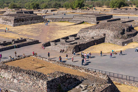 The Pyramids in ancient city of Teotihuacan in Mexico.のeditorial素材