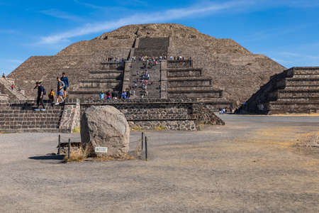 The Pyramids in ancient city of Teotihuacan in Mexico.のeditorial素材
