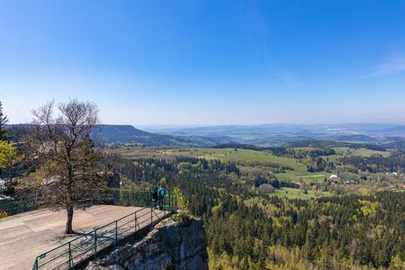 Stolowe Mountains National Park. View from Szczeliniec Wielki near Kudowa-Zdroj, Lower Silesia, Poland.の写真素材