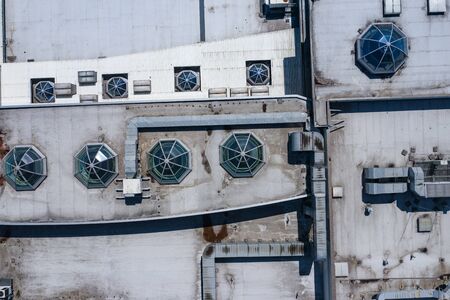 roof shopping center aerial viewの写真素材