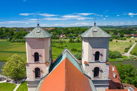 Tyniec Abbey in Kracow. Aerial view of benedictine abbey. Cracow, Poland.の写真素材