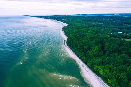 Cape Rozewie Aerial View. Baltic Sea in Poland. The northernmost area of ââPoland.の写真素材