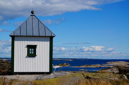 Small cabin with sea viewの写真素材