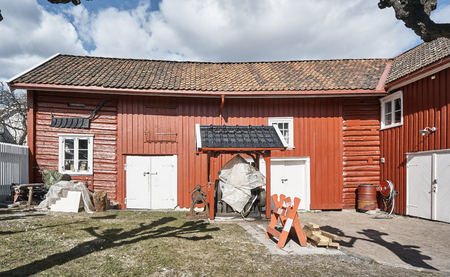 Bamble, Norway -  April 3, 2015:  Exhibition about the daily life along the coast, and how it once looked like in a fishing village.のeditorial素材