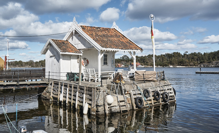 Bamble, Norway -  April 3, 2015:  Exhibits a high grade gneiss terrane characterized by metasomatism.  Lying at the southern tip of the Kongsberg-Bamble geological formation. Traditional region of Grenlandのeditorial素材
