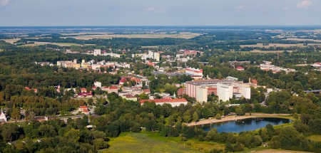 Nysa city aerial view の写真素材