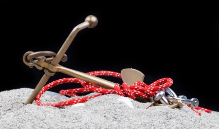 maritime adventure  symbols isolated on blackの写真素材