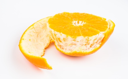 orange isolated on whiteの写真素材