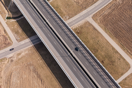 aerial view of highway in Poland