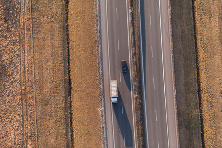 aerial view of highway in Poland