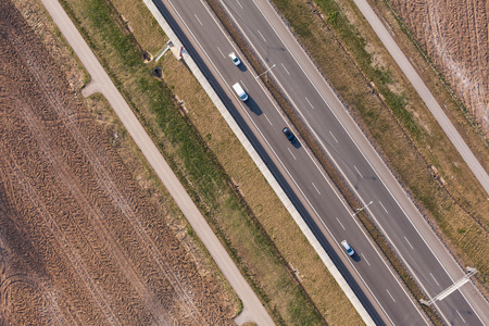 aerial view of highway in Poland