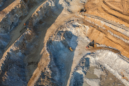 aerial view of rock quarry in Poland