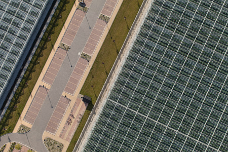 aerial view of greenhouses in Poland
