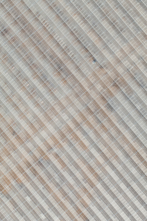 aerial view of greenhouses in Polandの写真素材