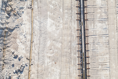 aerial view of coal mine in Poland