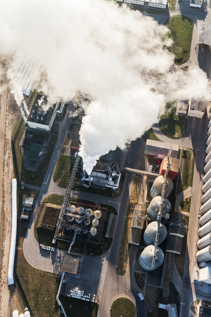 aerial view of the alcohol factory in Polandのeditorial素材
