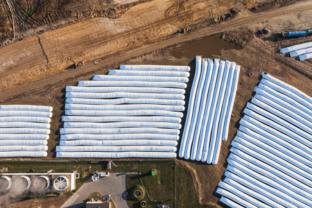 aerial view of the alcohol factory in Poland