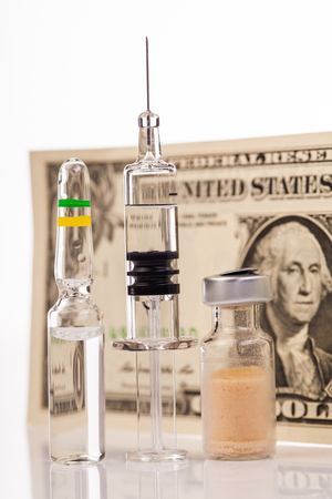 medicines and drugs isolated on whiteの写真素材