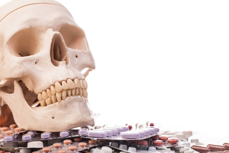 medicines and drugs isolated on whiteの写真素材