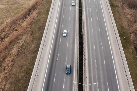 aerial view of highway in Poland