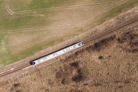 aerial view of railway tracks in Poland