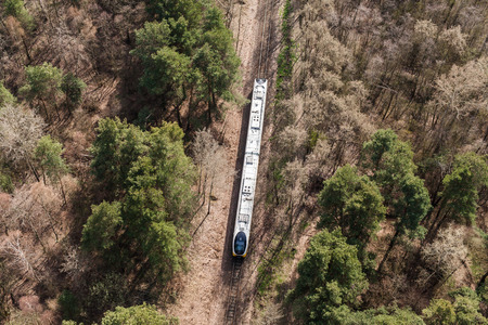 aerial view of railway tracks in Poland