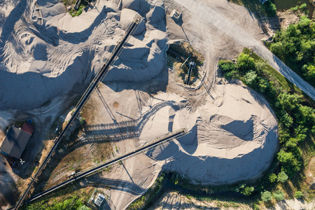 aerial view of the sand processing plant in Poland