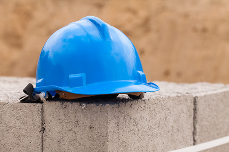 worker helmet on the construction siteの写真素材