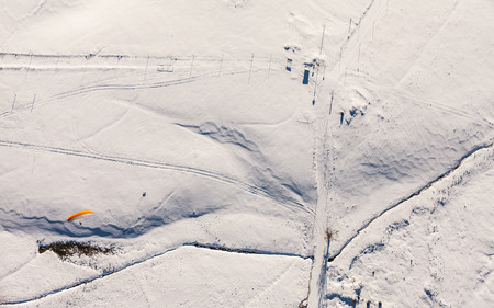 aerial view of the winter  time in Polandの写真素材
