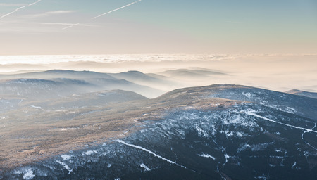 aerial view of the winter  time in Polandの写真素材