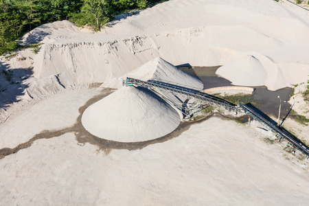 sand and stone processing plant in Polandの写真素材