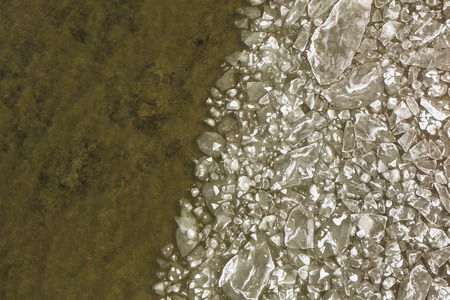 aerial view of the winter sea side