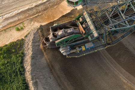 aerial view of the coal mine in Poland