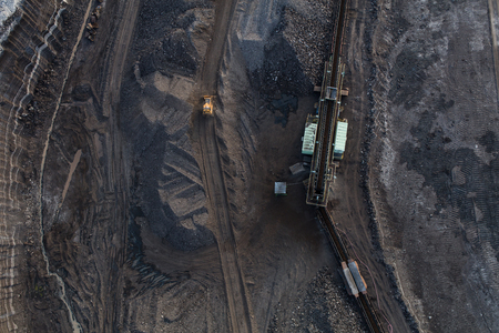 aerial view of the coal mine in Poland
