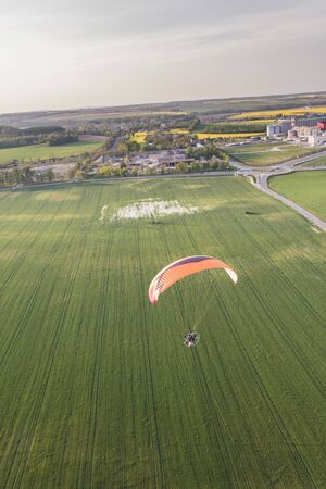 aerial view of the summer landscapeの写真素材