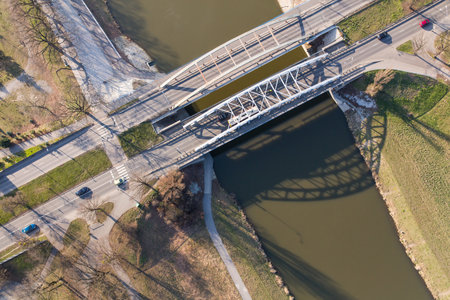 aerial view of the Wroclaw city,Polandの写真素材