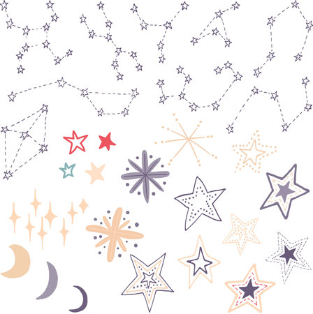 Seamless pattern with stars. Vector illustration.