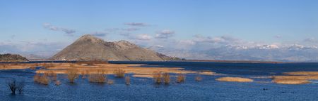 skadar lake in montenegro in december this yearの写真素材
