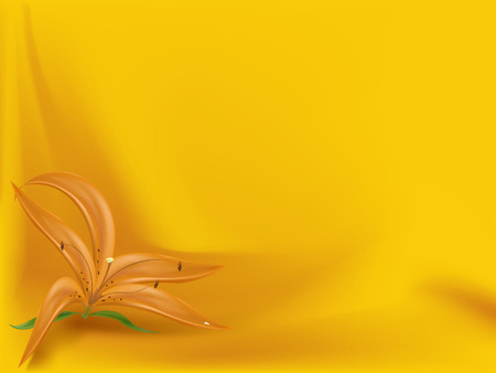 orange lily on the curtained background made with Mesh toolのイラスト素材