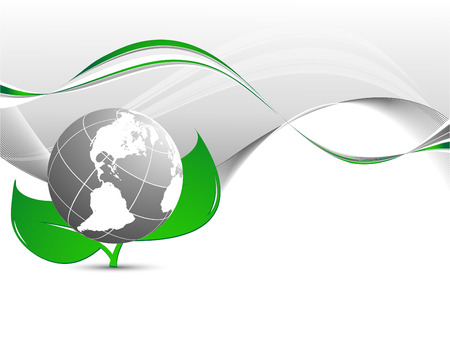 vector environmental background with globe and copy spaceのイラスト素材
