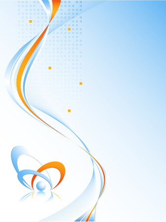 abstract vector with wavy lines and copy space for your textのイラスト素材