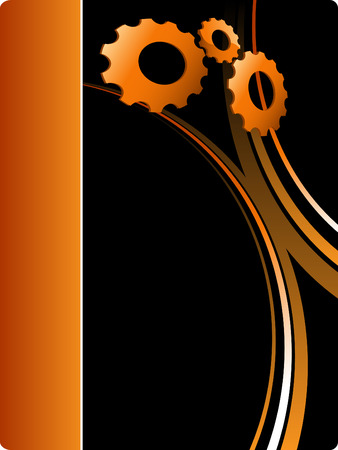 abstract   technology background with gears and copy spaceのイラスト素材